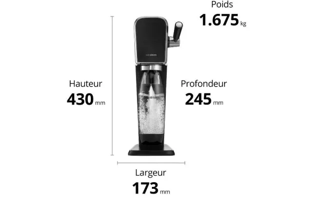SODASTREAM Machine à gazéifier Noire - Art