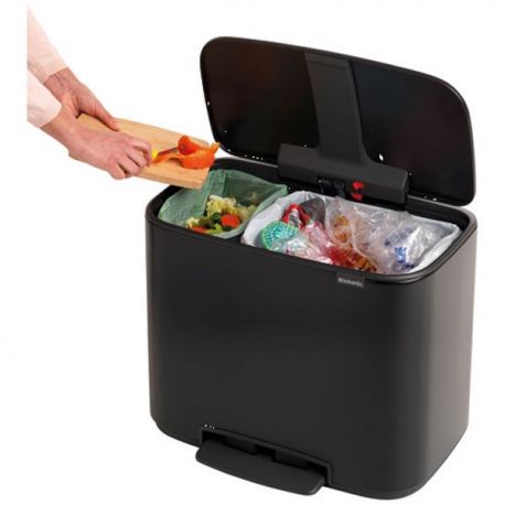 BRABANTIA ---11L+23L BO PEDAL BIN*NOIR MAT*N 121227