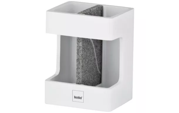 KELA PORTE BROSSE A DENTS CUBE BLANC PIERRE 23693
