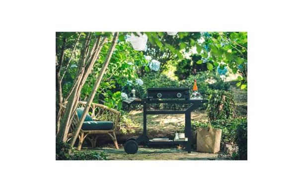 FORGE ADOUR Plancha gaz 2 foyers plaque fonte émaillée BASEG60A