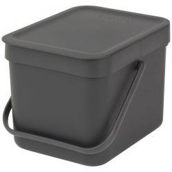 BRABANTIA SORT & GO POUBELLE BIN 6 L FIR GREY 109720