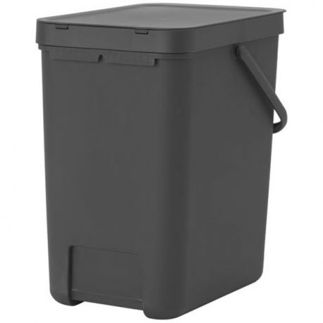 BRABANTIA SORT & GO POUBELLE BIN 25 L GREY 129940