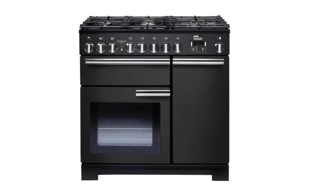 FALCON Piano de cuisson 90 cm Professional deluxe mixte charbon noir - PDL90DFCB/C-EU