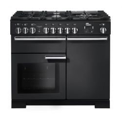 Cuisinière FALCON Professional + 100 deluxe mixte charbon noir - PDL100DFCB/C