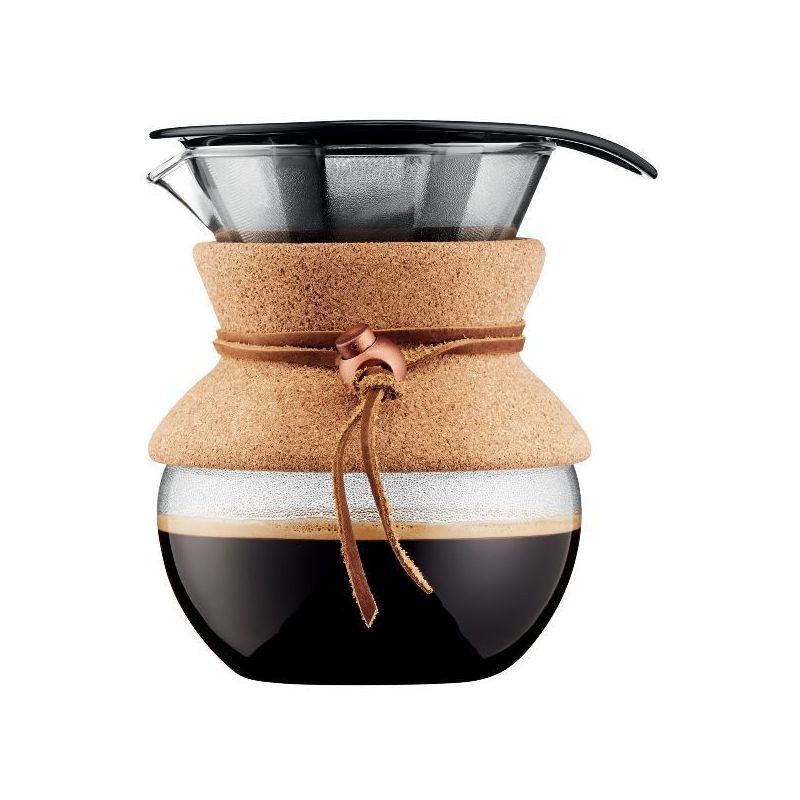 bodum cafetière 4 tasses / 0.5 l liège & cuir - pour over