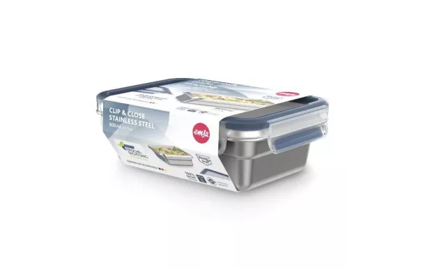 EMSA CLIP & CLOSE INOX Boîte de conservation recta N1150400