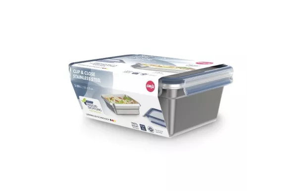 EMSA CLIP & CLOSE INOX Boîte de conservation recta N1150700