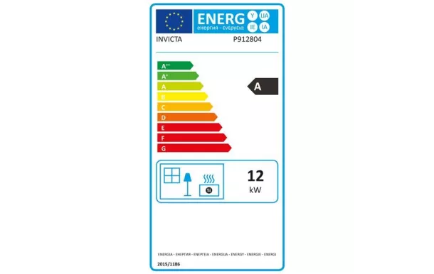 INVICTA Poêle à bois panoramique Preston 12 kW buches de 80 cm - P912804