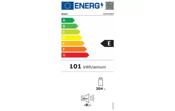 BOSCH Réfrigérateur intégrable 204 litres 1 porte Tout utile  h.122 cm  - KIR41NSE0