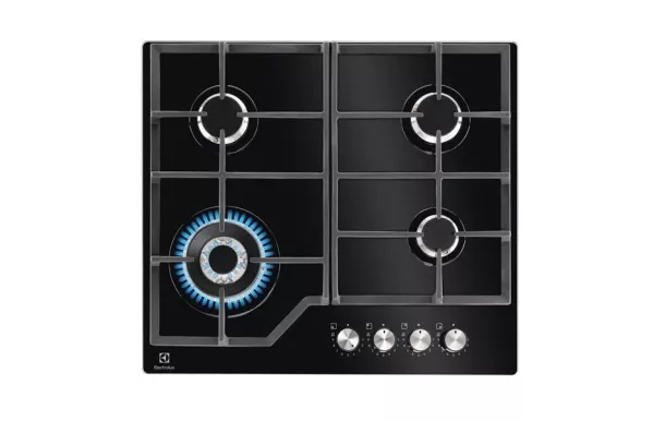 ELECTROLUX Table de cuisson 4 foyers gaz noir - KGG64362K