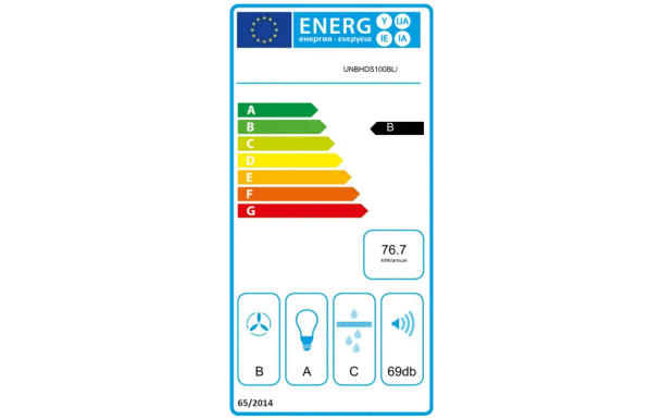 Hotte Plate FALCON 100 cm NOIR -  UNBHDS100BL
