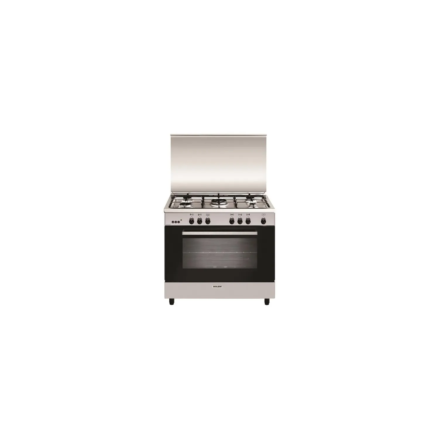 GLEM Cuisinière à gaz grande largeur inox GA960MIX2