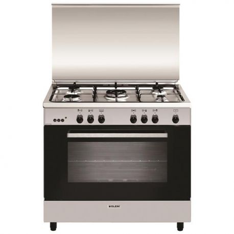 GLEM Cuisinière à gaz grande largeur inox - GA960MIX2