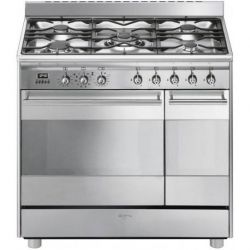 SMEG piano de cuisson mixte 90 cm inox - SCB92PX8