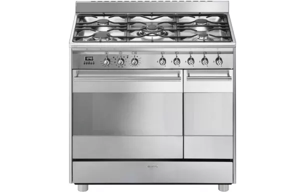 SMEG piano de cuisson mixte 90 cm inox - SCB92PX8