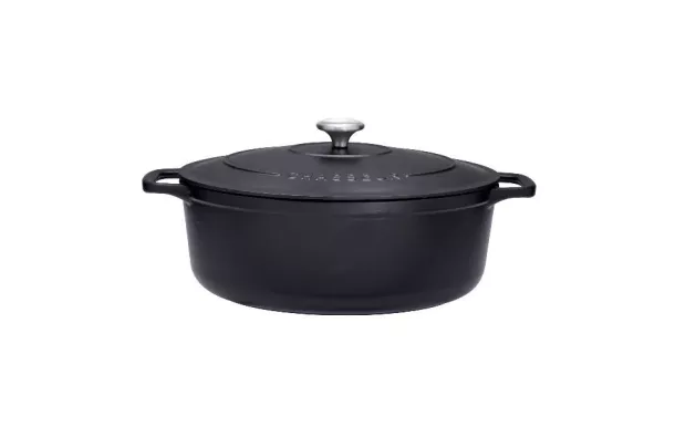 CHASSEUR Cocotte en fonte ovale 25 cm Noire - Sublime