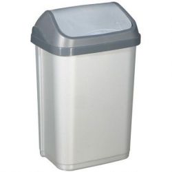 ALUMINIUM ET PLASTIQ POUBELLE COUV.BASCULANT 25L G PS25