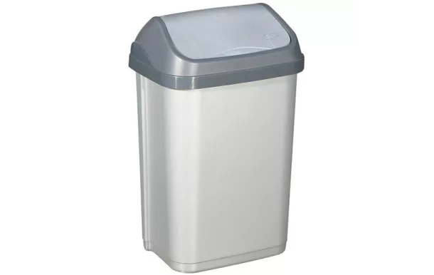 ALUMINIUM ET PLASTIQ POUBELLE COUV.BASCULANT 25L G PS25