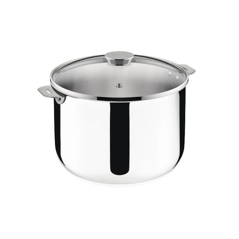 Lagostina Padella Salvaspazio+ 24 Cm Inox: Senza Rivestimento, Con Manico Rimovibile, Lavastoviglie