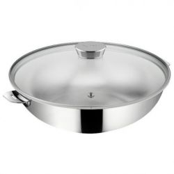 LAGOSTINA Wok Saltapasta 26 cm inox + couvercle - Salvaspazio+