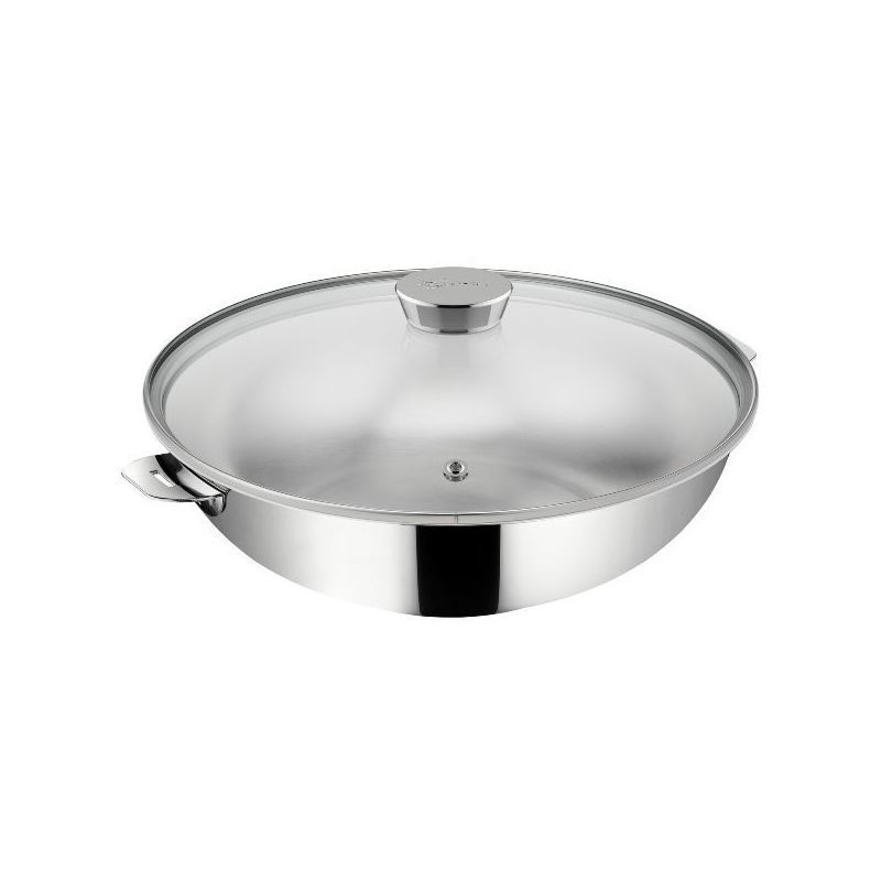 LAGOSTINA Wok Saltapasta 26 cm inox + couvercle - Salvaspazio+