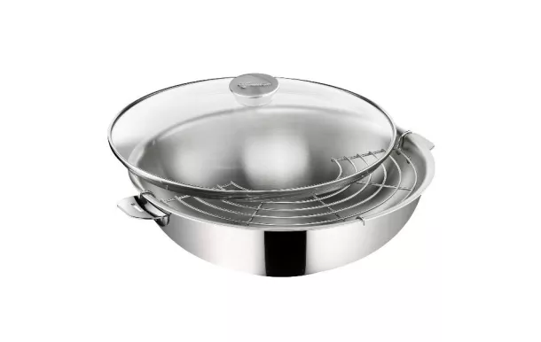 Teglia Lagostina Salvaspazio+ Inox 30 Cm - Non Rivestita, Adatta A Induzione - Lagotherm 12138040530