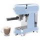 SMEG Machine à café Expresso Bleu Azur Années 50 - ECF01PBEU