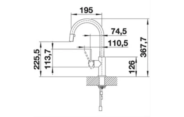 BLANCO Mitigeur avec douchette - 523121