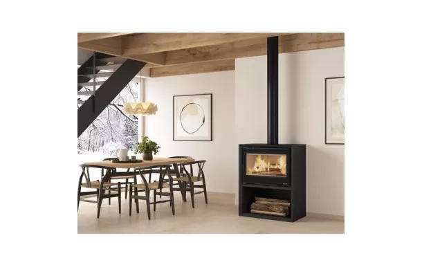 NORDICA Poêle à bois 8,8 kw buches de 30 cm - DANTEAVECBUCHERNOIR