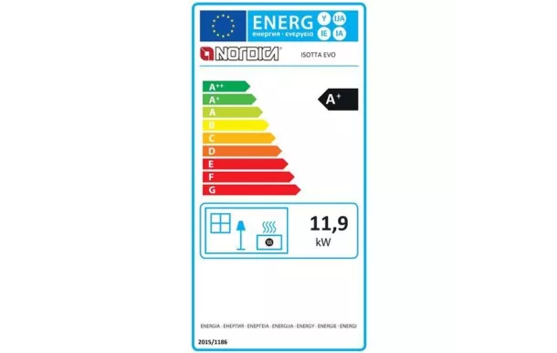 NORDICA Poêle à bois Isetta evo 11,9 kW buches de 50 cm - ISOTTAEVO