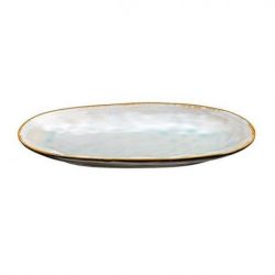 MEDARD DE NOBLAT Plat ovale extra-large 36 x 22 cm - Shadow Aqua