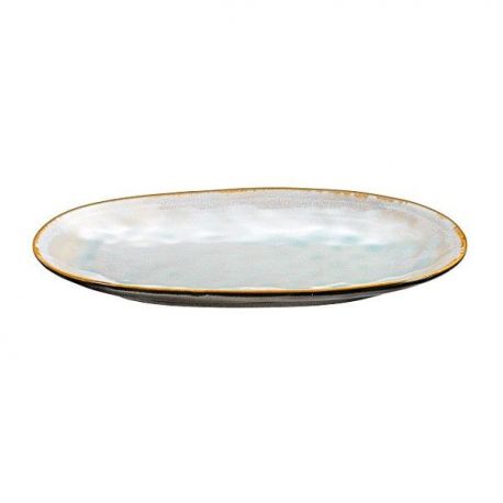 MEDARD DE NOBLAT Plat ovale extra-large 36 x 22 cm - Shadow Aqua