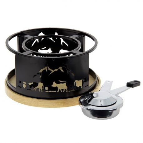 TABLE ET COOK VACHE*RECHAUD FONDUE PLATEAU BOIS* 3008209F