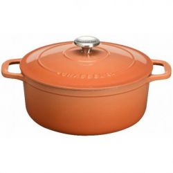 CHASSEUR Cocotte en fonte ronde 24 cm Tangerine - Sublime