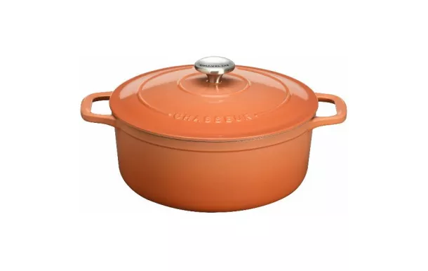 CHASSEUR Cocotte en fonte ronde 24 cm Tangerine - Sublime