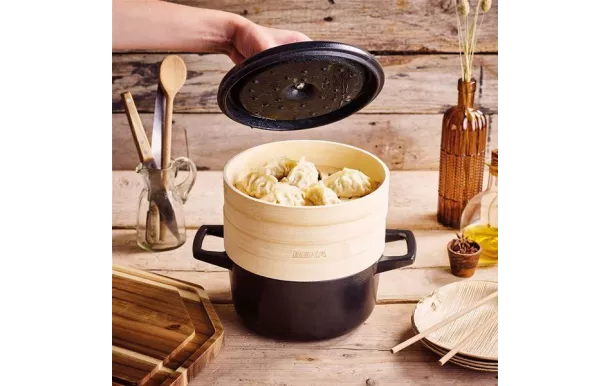 BEKA Cuit-vapeur 20 cm 2 étages bambou - Nori