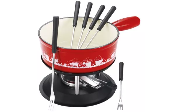 TABLE ET COOK Service à fondue Rouge - Alpestre