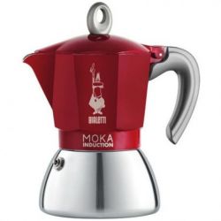 BIALETTI Cafetière italienne 4 tasses - Moka Induction Rouge