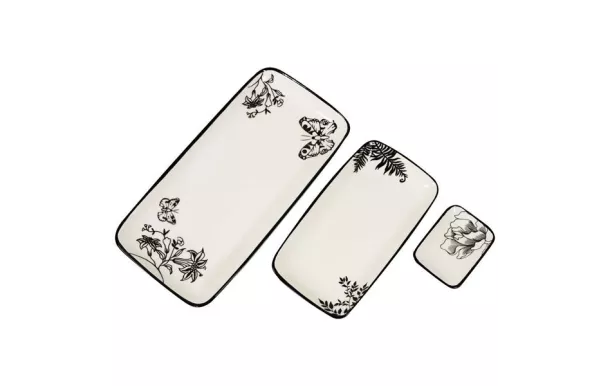 WD LIFESTYLE SET 3 PLATEAUX RECTANGULAIRES DECORES WD610