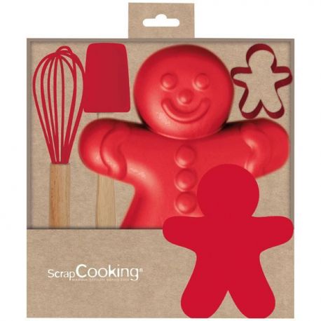 SCRAPCOOKING Coffret ustensiles "Bonhomme pain d'é 1137