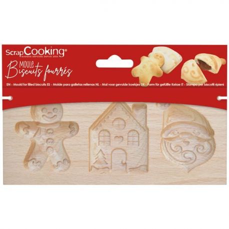 SCRAPCOOKING Moule bois biscuits fourrés "Noël"-20 2152