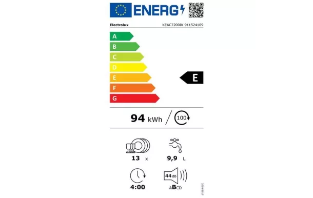 ELECTROLUX Lave-vaisselle intégrable 60 cm 13 couverts 44 dB - KEAC7200IK