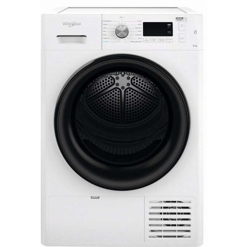 WHIRLPOOL sèche-linge frontal 60 cm 8 kg avec pompe à chaleur - FFTM1182BFR