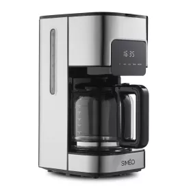 SIMEO Cafetière filtre 15 tasses programmable Noire & Inox - Slim - CFP210