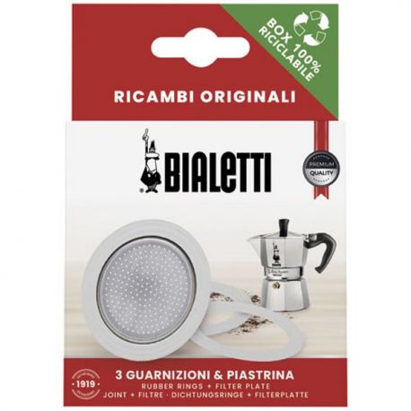 BIALETTI 3 JOINTS + 1 FILTER 2 CUPS  MOKA EXPRESS  0800032