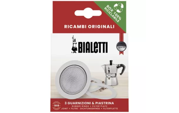 BIALETTI 3 JOINTS + 1 FILTER 2 CUPS  MOKA EXPRESS  0800032