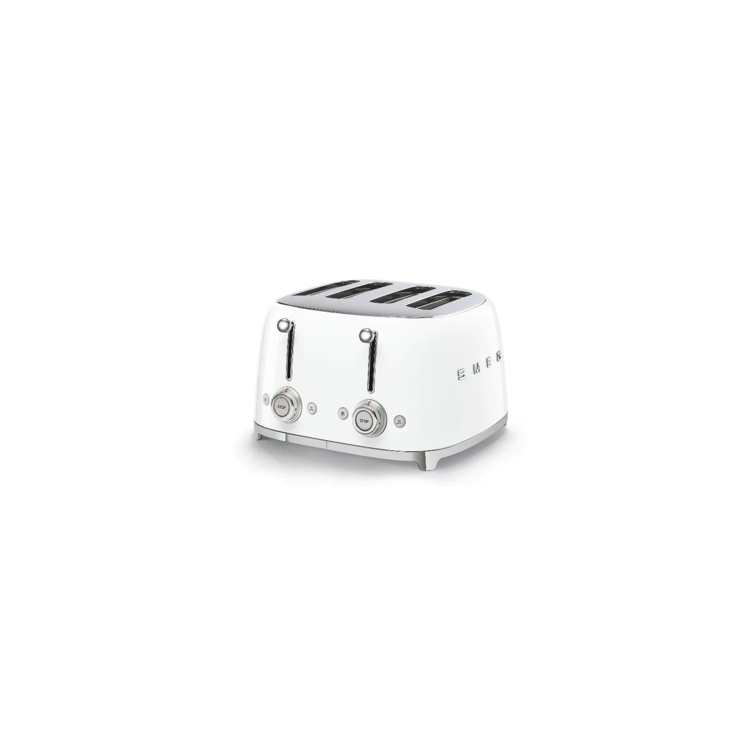 SMEG Toaster 4 tranches Blanc Mat Années 50 - TSF03WHEU