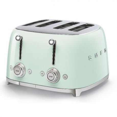 SMEG Toaster 4 tranches Vert d'Eau Années 50 - TSF03PGEU
