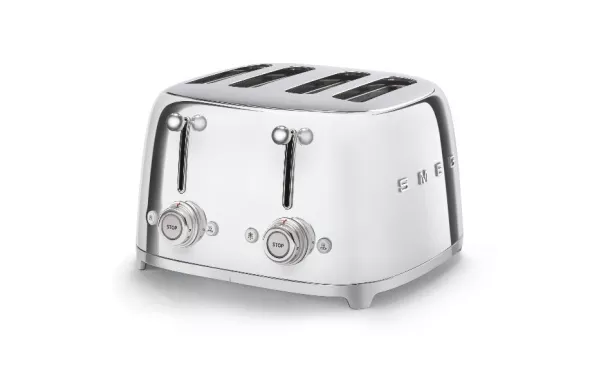 SMEG Toaster 4 tranches Chromé - Années 50 - TSF03SSEU avis moins cher