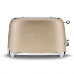 SMEG Toaster 2 tranches Or Mat Années 50 - TSF01CHMEU